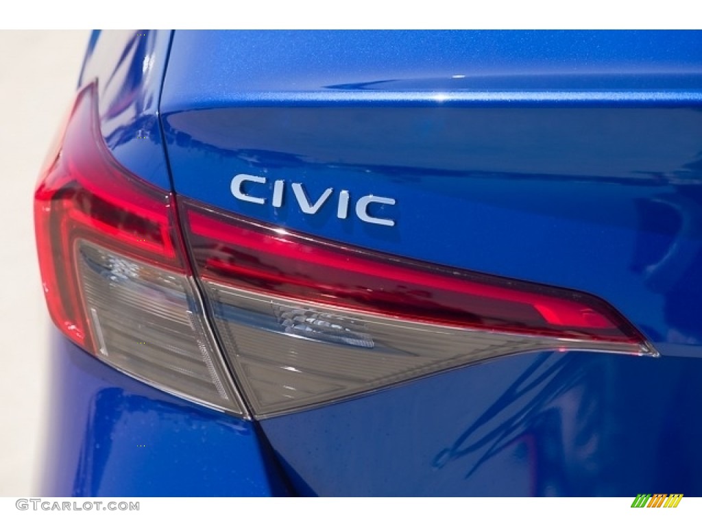 2023 Civic EX Sedan - Aegean Blue Metallic / Black photo #6