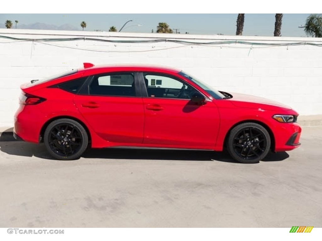 Rallye Red 2023 Honda Civic Sport Hatchback Exterior Photo #146301044