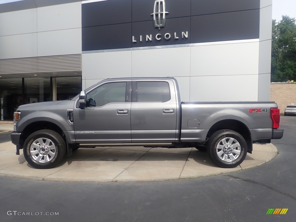 Carbonized Gray 2022 Ford F350 Super Duty Platinum Crew Cab 4x4 Exterior Photo #146303145