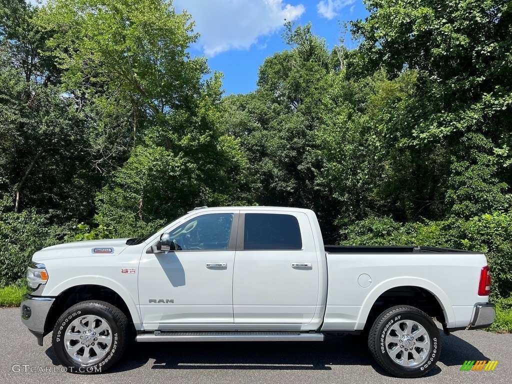 Bright White 2022 Ram 2500 Laramie Crew Cab 4x4 Exterior Photo #146303358