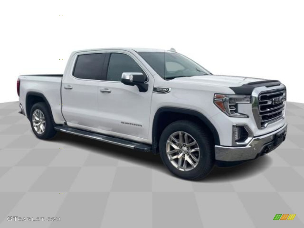 2020 Sierra 1500 SLT Crew Cab 4WD - Summit White / Dark Walnut/Slate photo #2