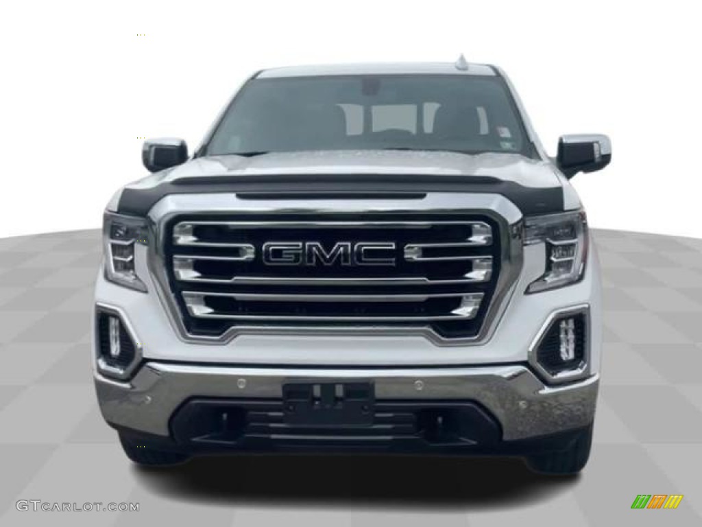 2020 Sierra 1500 SLT Crew Cab 4WD - Summit White / Dark Walnut/Slate photo #3