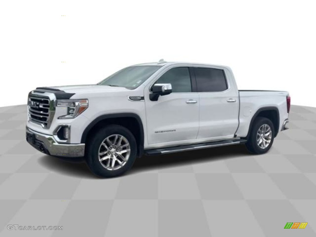 2020 Sierra 1500 SLT Crew Cab 4WD - Summit White / Dark Walnut/Slate photo #4