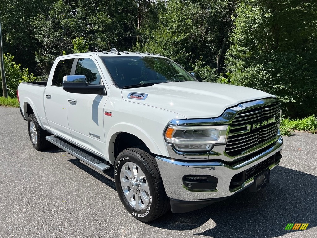 Bright White 2022 Ram 2500 Laramie Crew Cab 4x4 Exterior Photo #146303430