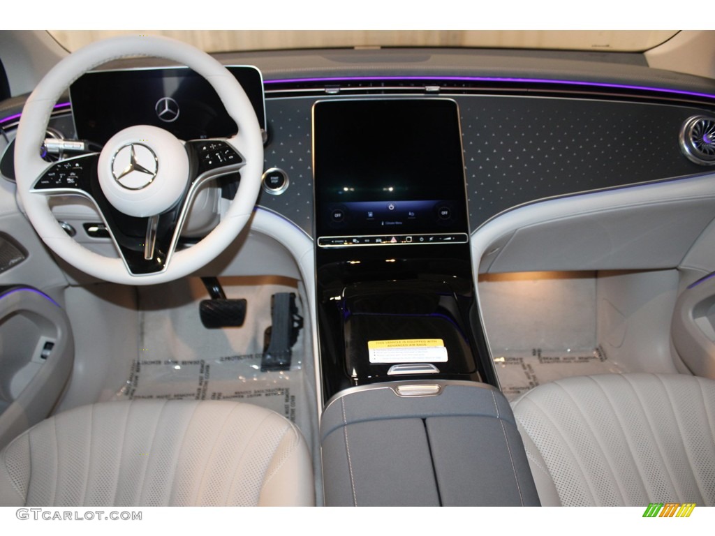 2023 Mercedes-Benz EQS 450+ SUV Macchiato Beige/Space Gray Dashboard Photo #146306102
