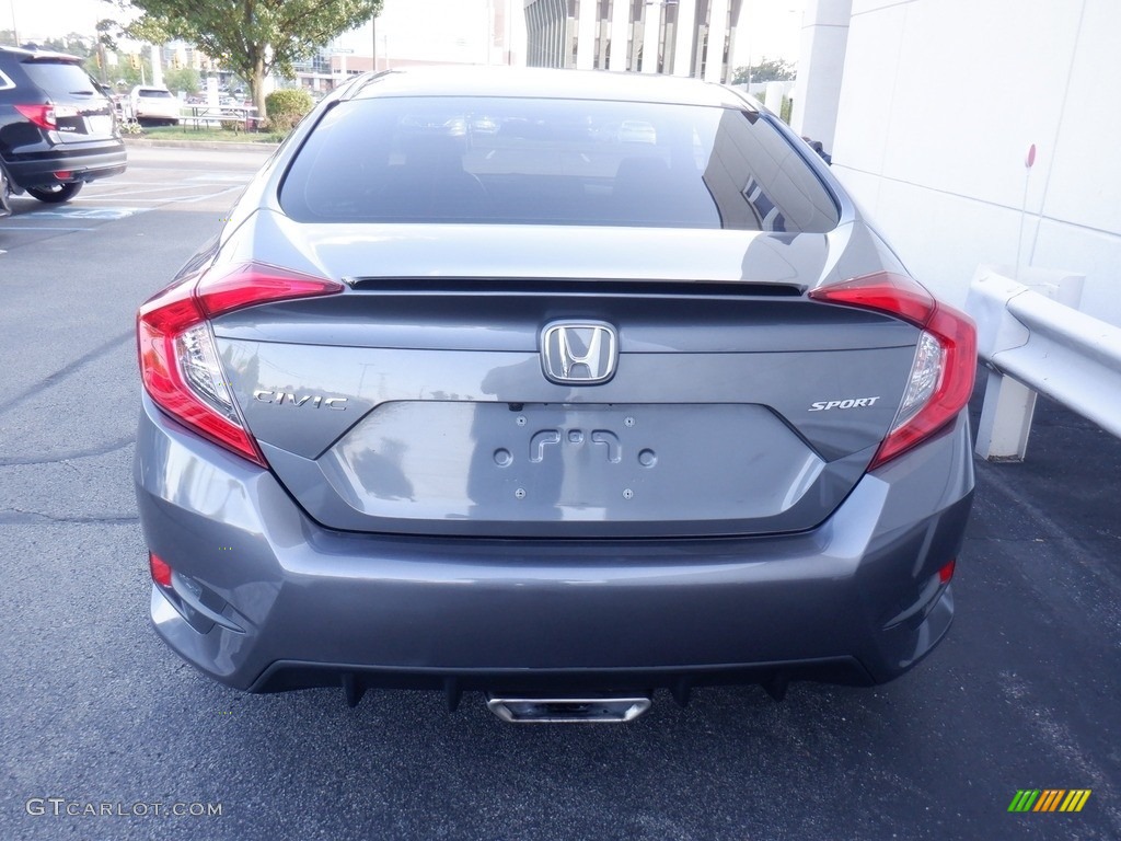 2020 Civic Sport Sedan - Modern Steel Metallic / Black photo #7
