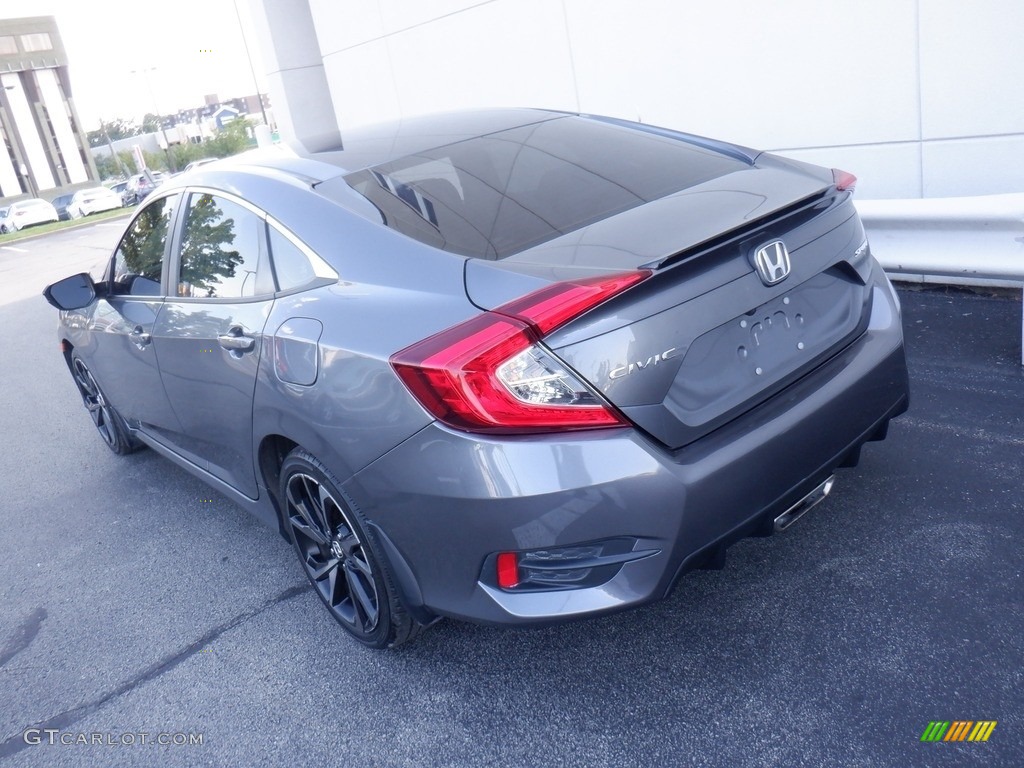 2020 Civic Sport Sedan - Modern Steel Metallic / Black photo #8