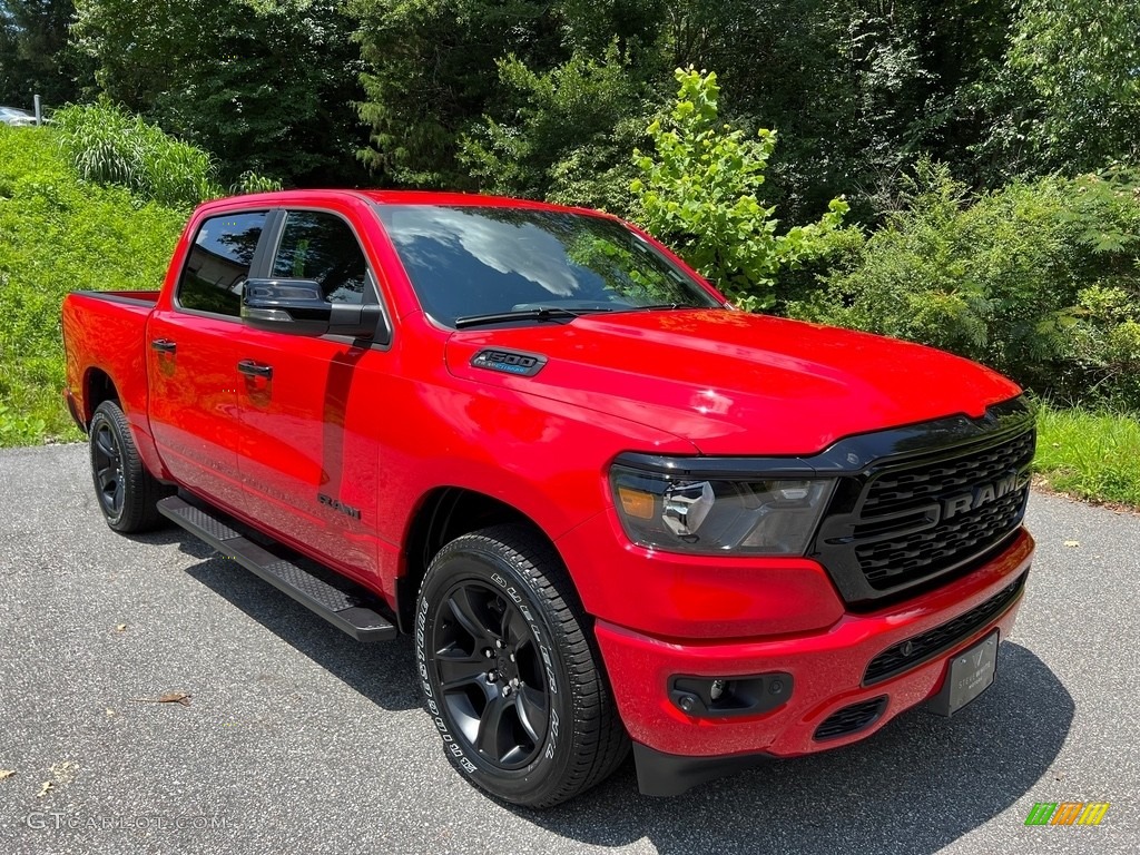 Flame Red 2023 Ram 1500 Big Horn Night Edition Crew Cab 4x4 Exterior Photo #146307484