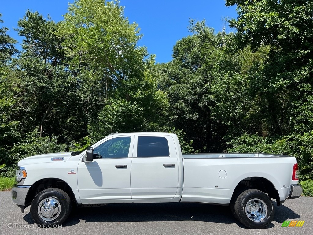 Bright White 2023 Ram 3500 Tradesman Crew Cab 4x4 Exterior Photo #146308760