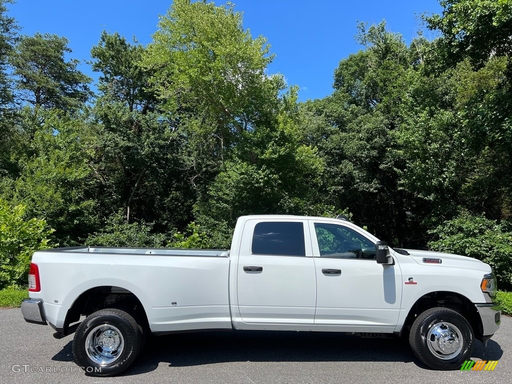 Bright White 2023 Ram 3500 Tradesman Crew Cab 4x4 Exterior Photo #146308895