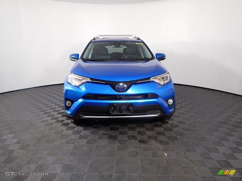 2016 RAV4 Limited Hybrid AWD - Electric Storm Blue / Black photo #8