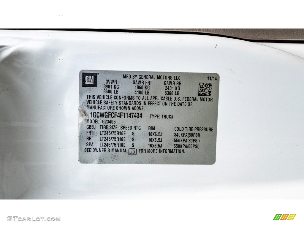 2015 Express 2500 Cargo WT - Summit White / Neutral photo #30