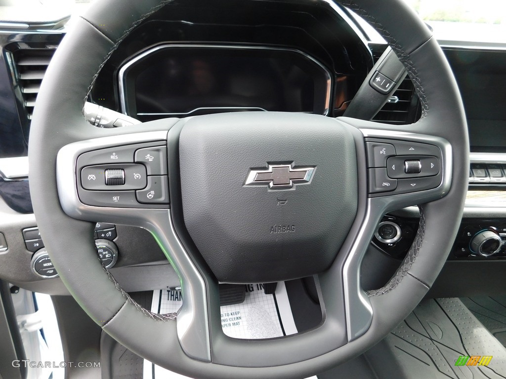 2023 Chevrolet Silverado 1500 RST Crew Cab 4x4 Jet Black Steering Wheel Photo #146310740