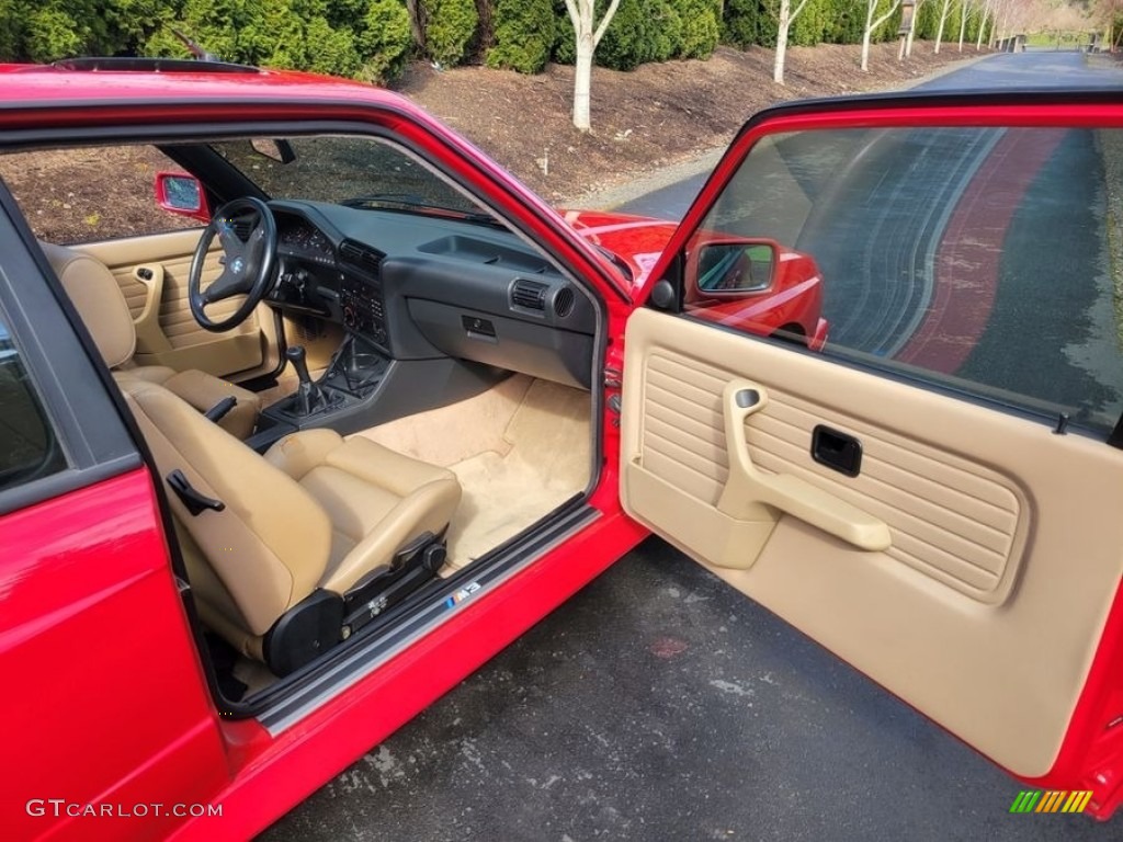 1989 BMW M3 Coupe Tan Door Panel Photo #146311112