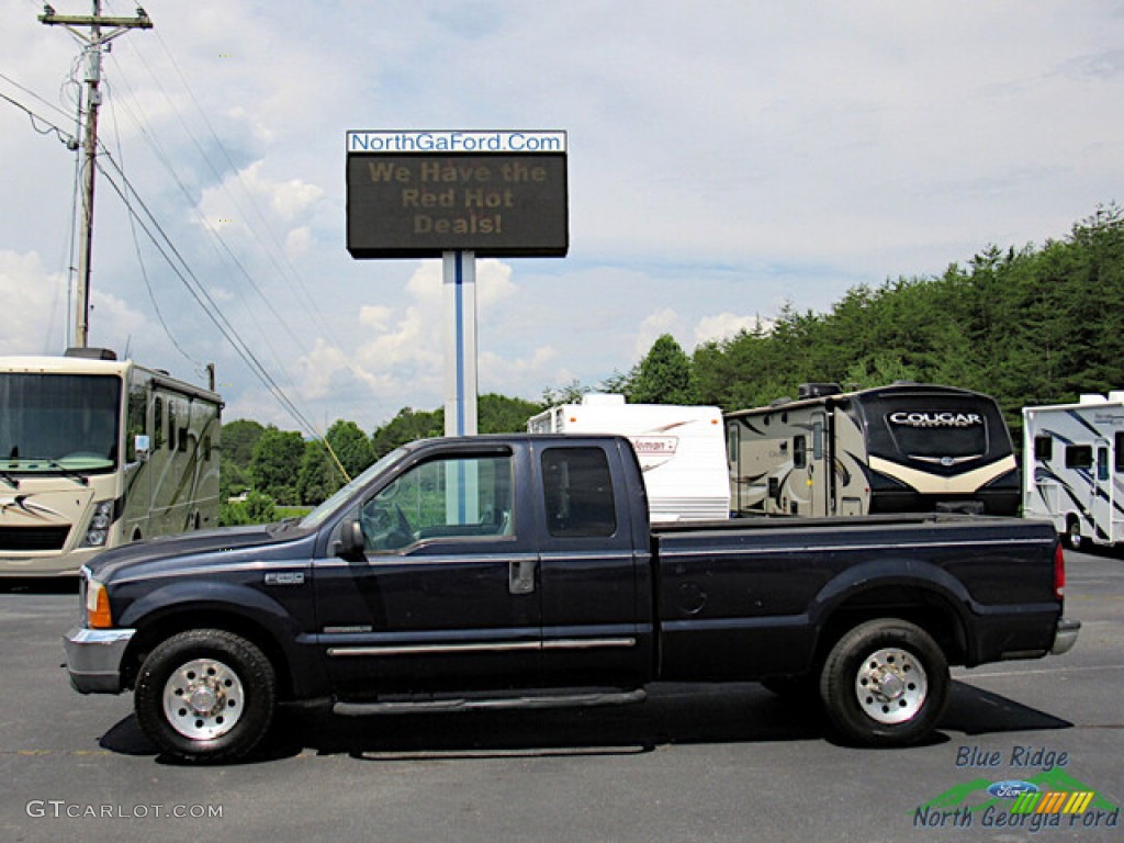 Deep Wedgewood Blue Metallic 2000 Ford F250 Super Duty XLT Extended Cab Exterior Photo #146311562