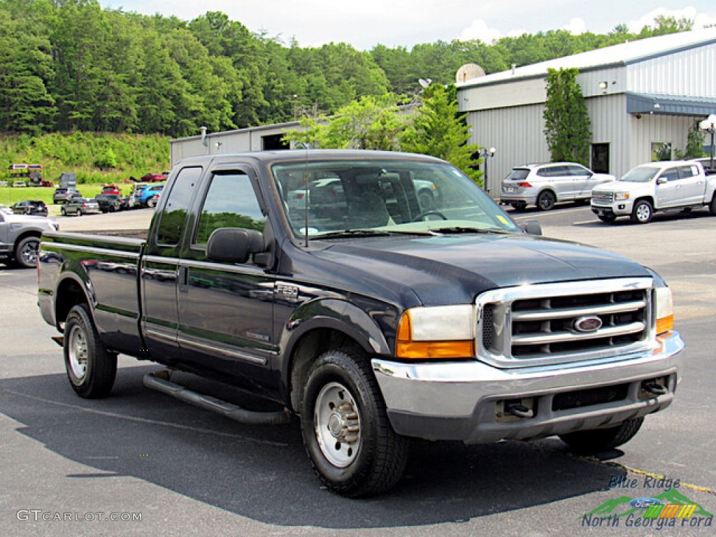 Deep Wedgewood Blue Metallic 2000 Ford F250 Super Duty XLT Extended Cab Exterior Photo #146311655