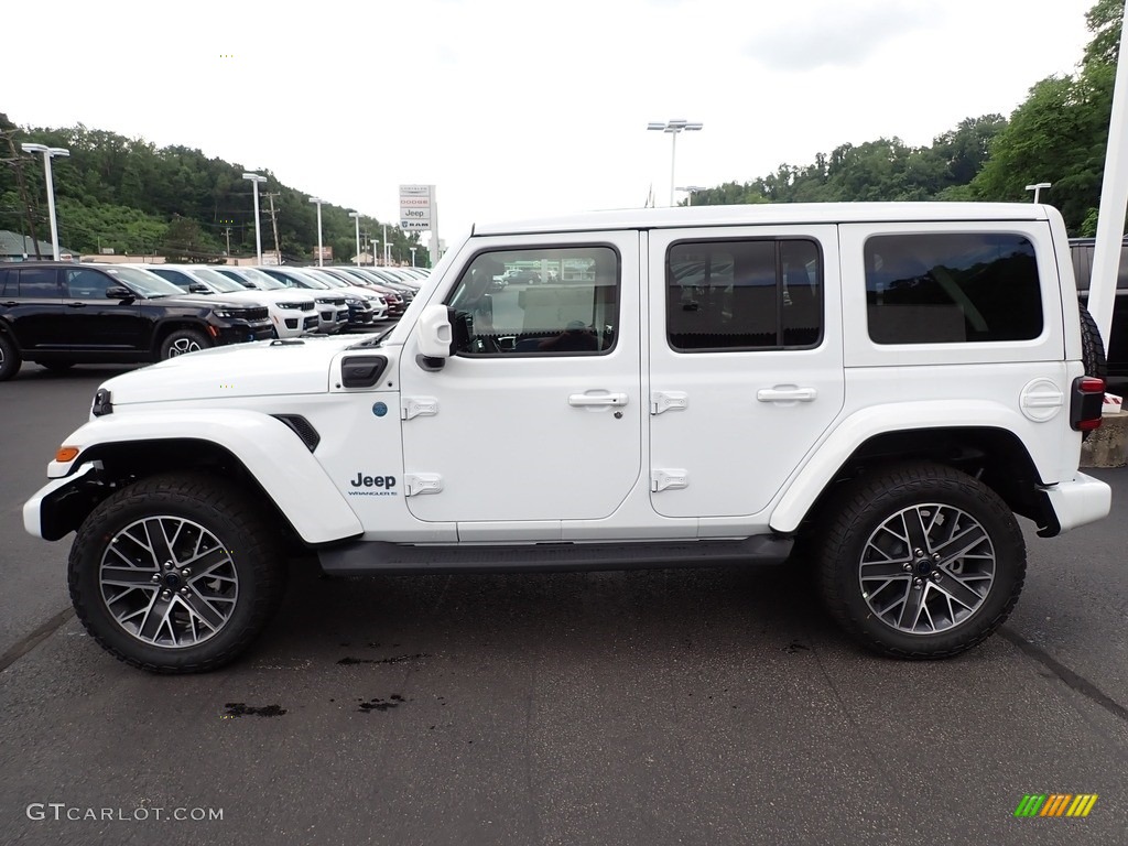 Bright White 2024 Jeep Wrangler 4-Door High Altitude 4xe Hybrid Exterior Photo #146313558