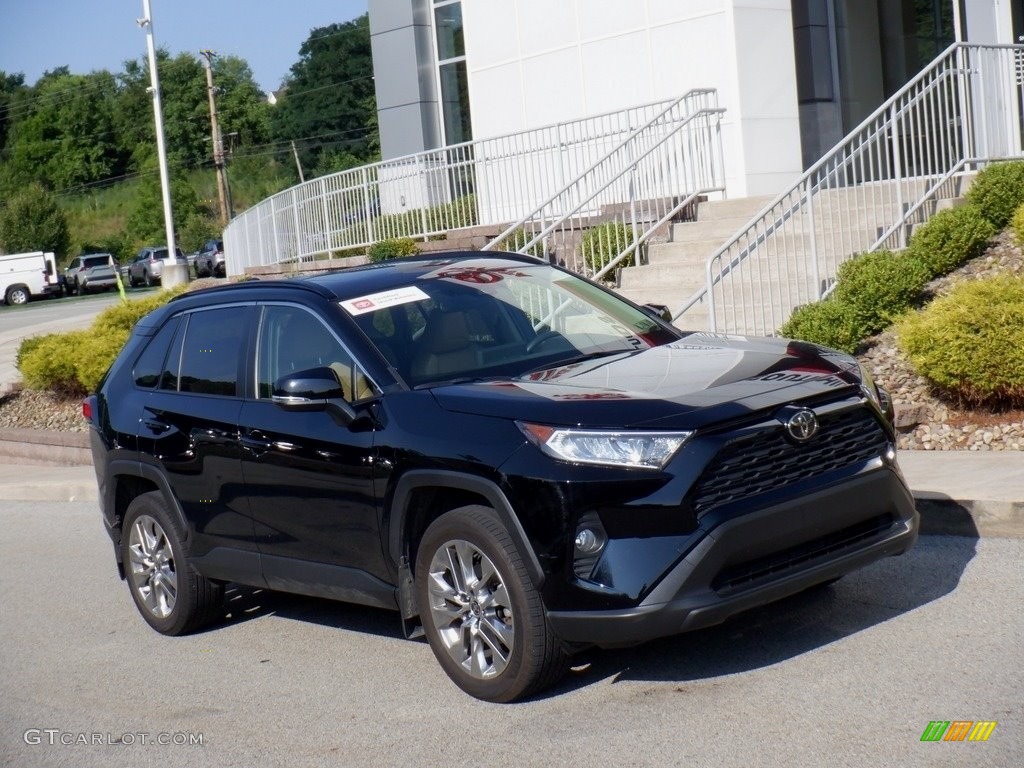 2020 RAV4 XLE Premium AWD - Midnight Black Metallic / Nutmeg photo #1