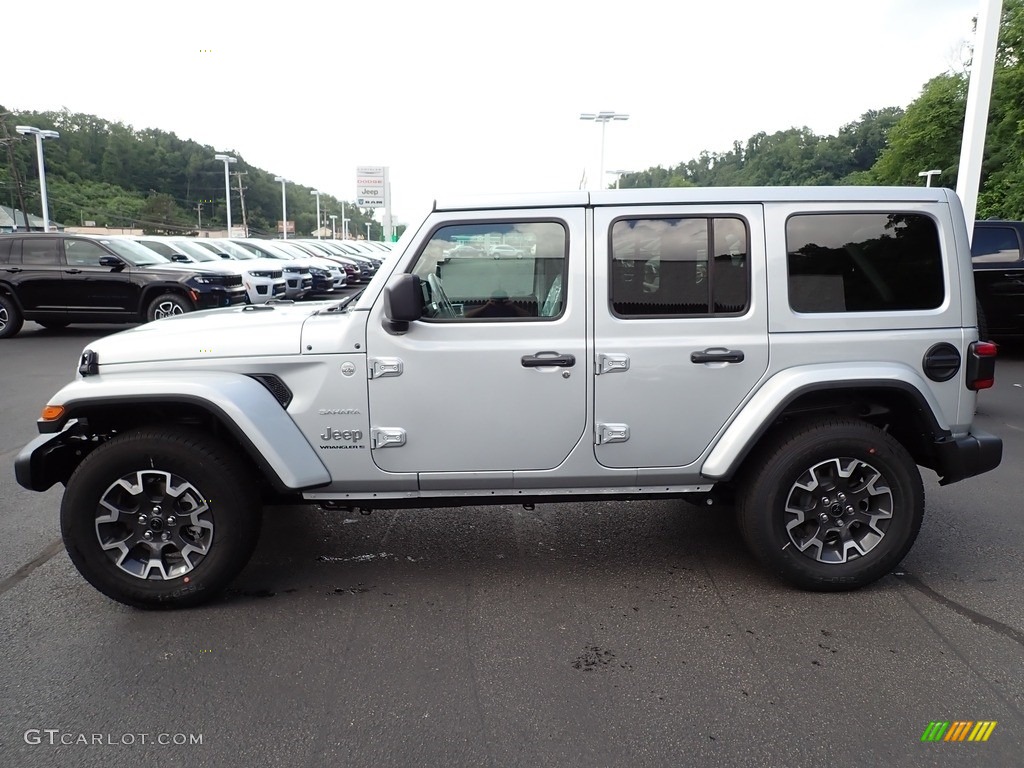 Silver Zynith 2024 Jeep Wrangler 4-Door Sahara 4x4 Exterior Photo #146314091