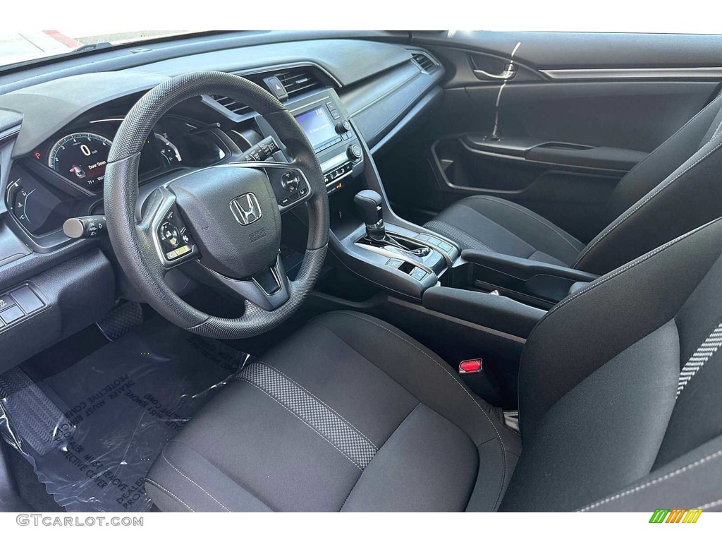 Black Interior 2021 Honda Civic LX Hatchback Photo #146314095