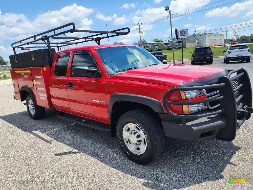 Victory Red 2006 Chevrolet Silverado 2500HD LS Extended Cab Utility Exterior Photo #146314307