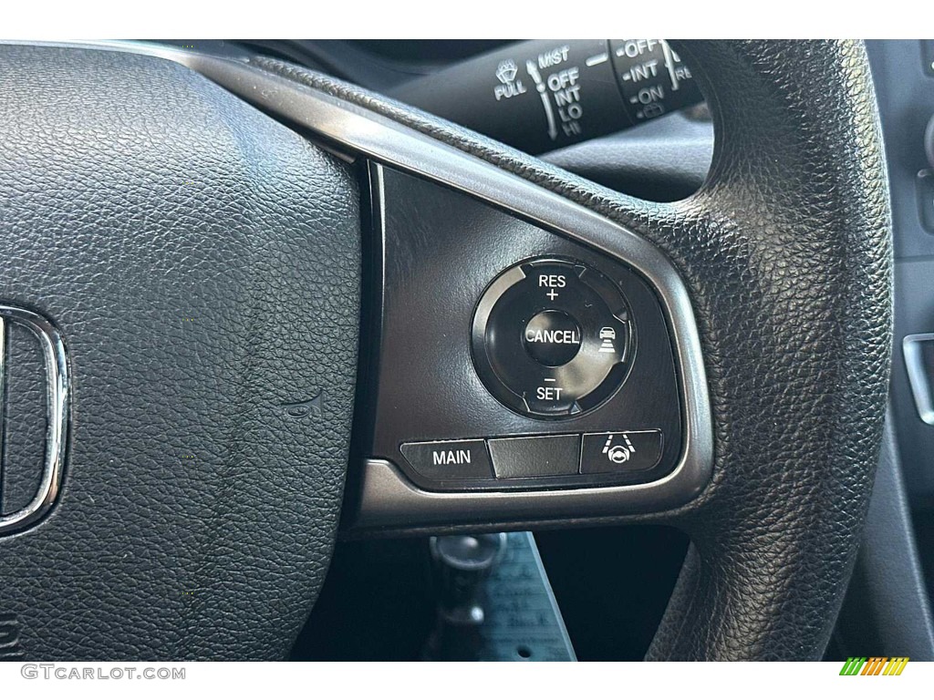 2021 Honda Civic LX Hatchback Black Steering Wheel Photo #146314367