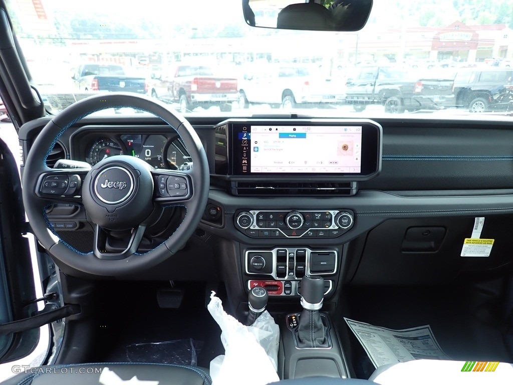 2024 Jeep Wrangler 4-Door Rubicon X 4xe Hybrid Black Dashboard Photo #146314859