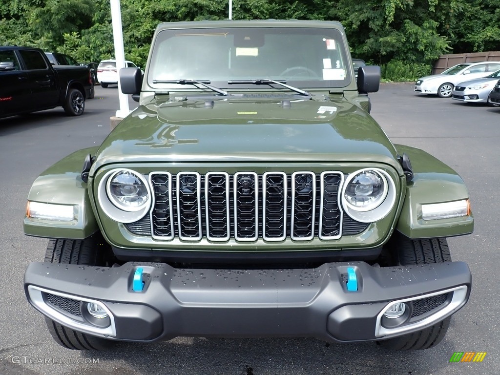 Sarge Green 2024 Jeep Wrangler 4-Door Sahara 4xe Hybrid Exterior Photo #146315198
