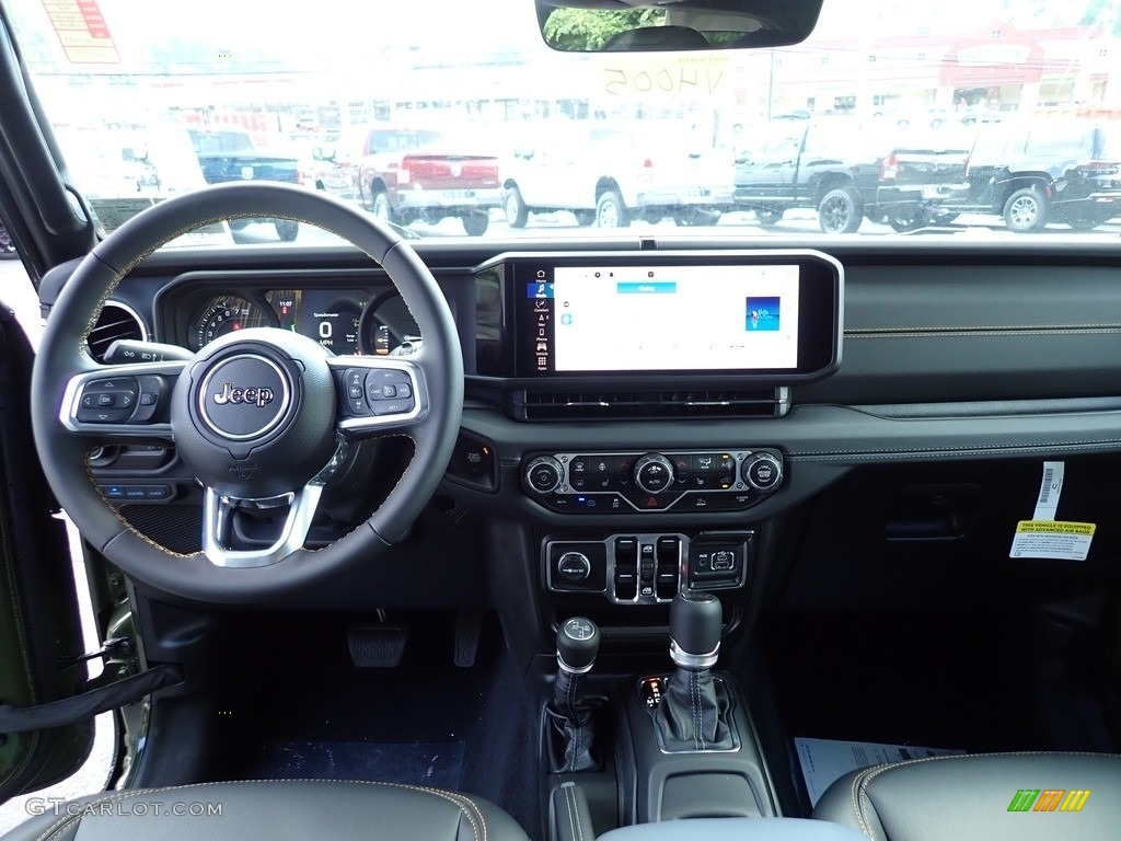 2024 Jeep Wrangler 4-Door Sahara 4xe Hybrid Black Dashboard Photo #146315262