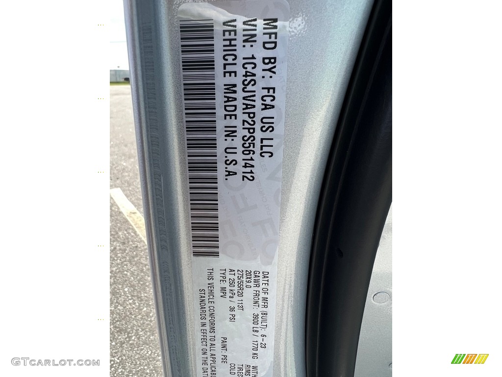 2023 Jeep Wagoneer Base 4x4 Color Code Photos