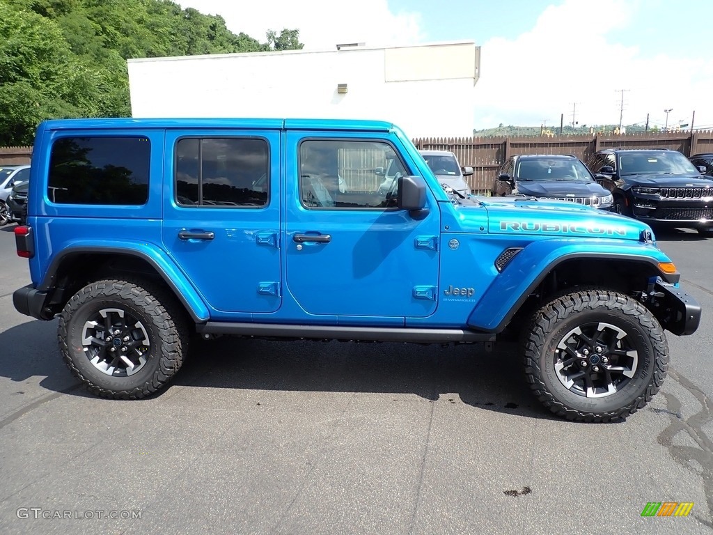 Hydro Blue Pearl 2024 Jeep Wrangler 4-Door Rubicon X 4xe Hybrid Exterior Photo #146315609