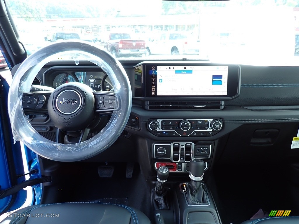 2024 Jeep Wrangler 4-Door Rubicon X 4xe Hybrid Black Dashboard Photo #146315756