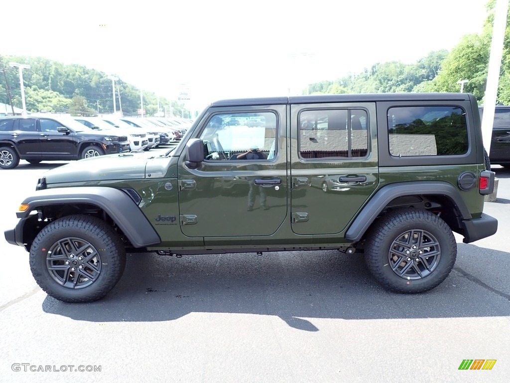 Sarge Green 2024 Jeep Wrangler 4-Door Sport 4x4 Exterior Photo #146315984