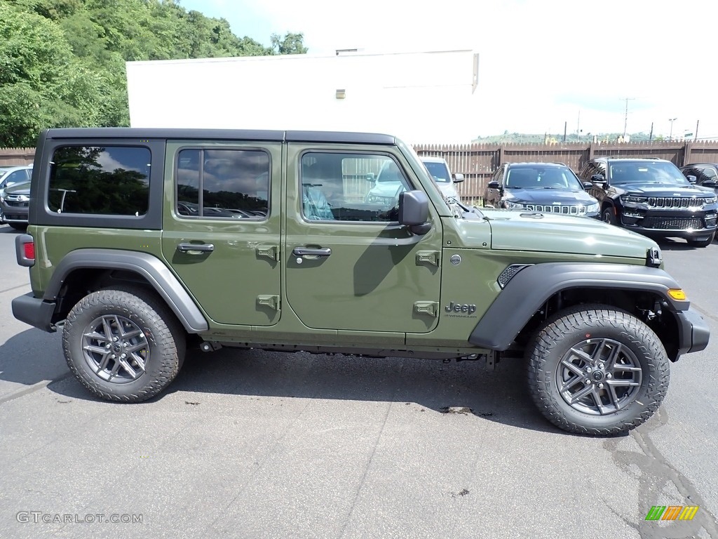 Sarge Green 2024 Jeep Wrangler 4-Door Sport 4x4 Exterior Photo #146316083