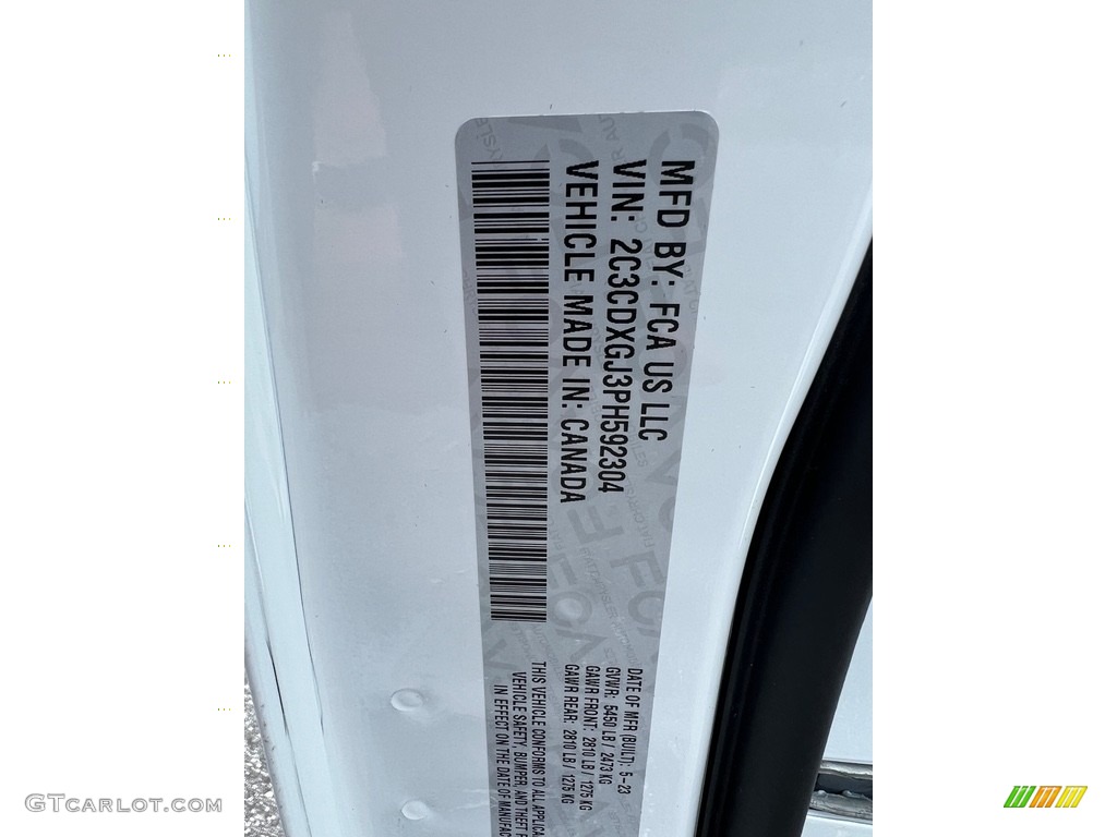 2023 Charger Scat Pack Plus - White Knuckle / Black photo #29