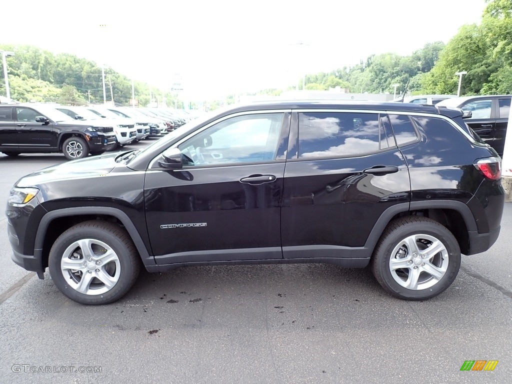 Diamond Black Crystal Pearl 2023 Jeep Compass Sport 4x4 Exterior Photo #146316794
