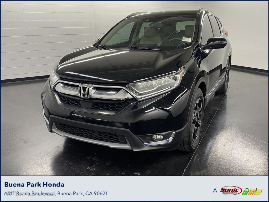2018 CR-V Touring - Crystal Black Pearl / Ivory photo #1