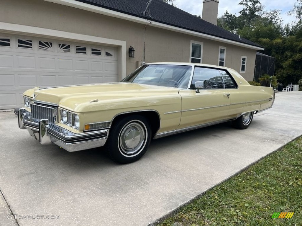 Harvest Yellow 1973 Cadillac DeVille Coupe Exterior Photo #146317304