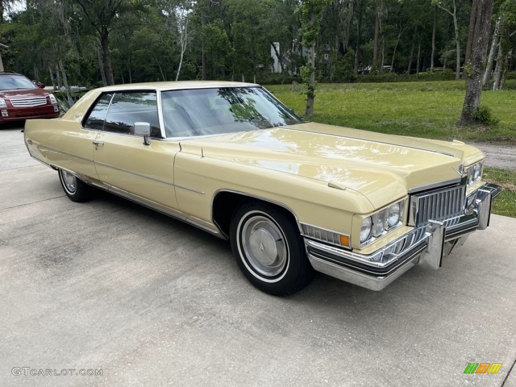 Harvest Yellow 1973 Cadillac DeVille Coupe Exterior Photo #146317325