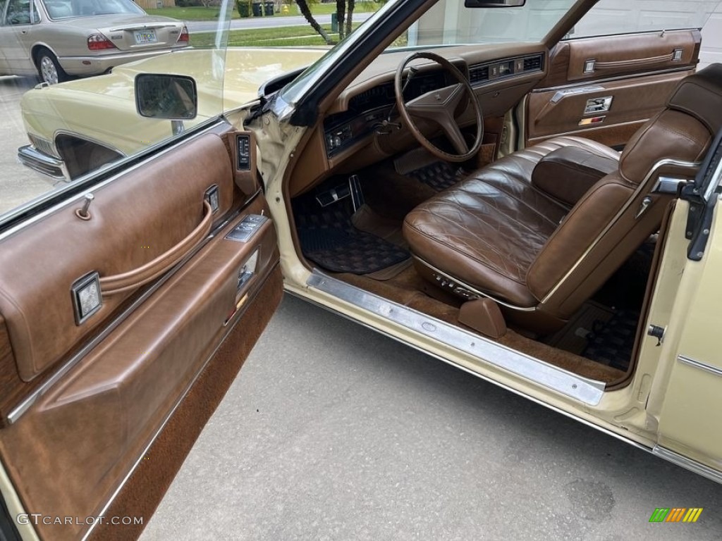 Dark Saddle Interior 1973 Cadillac DeVille Coupe Photo #146317355