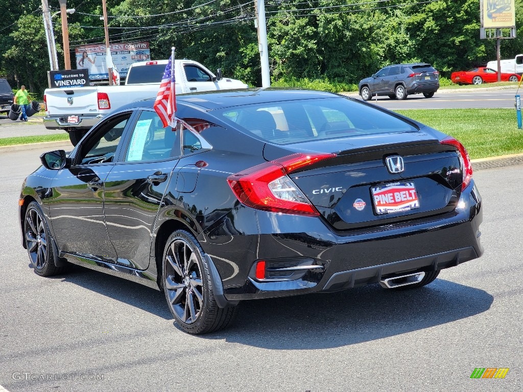Crystal Black Pearl 2020 Honda Civic Sport Sedan Exterior Photo #146317541