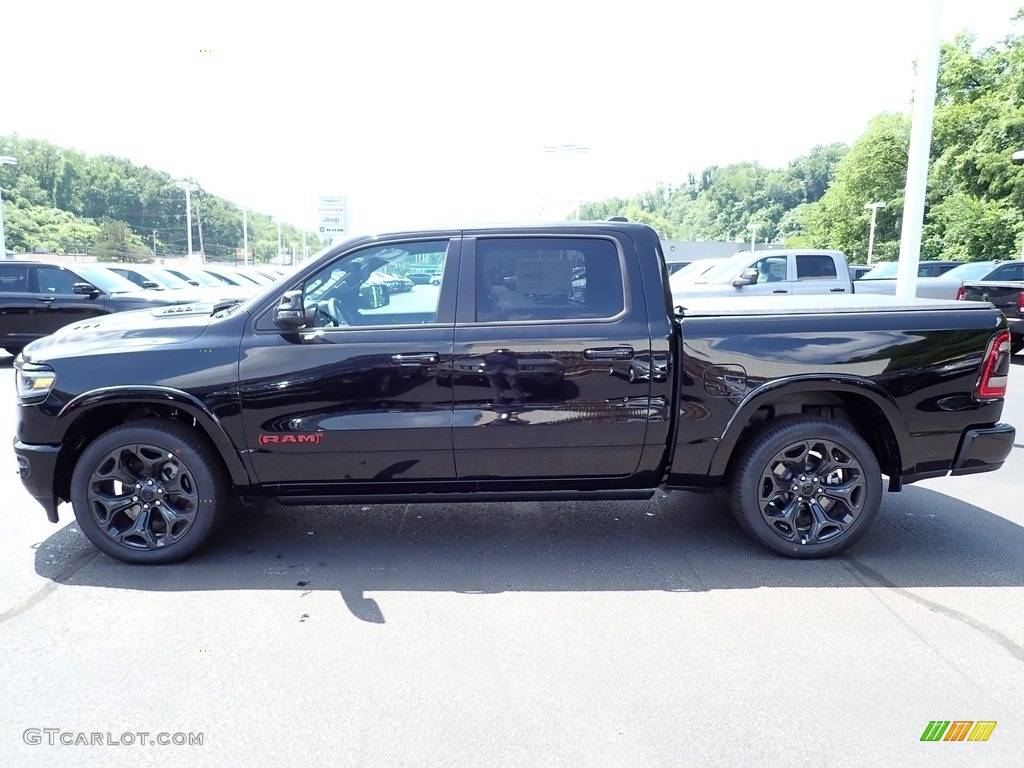 Diamond Black Crystal Pearl 2023 Ram 1500 Limited Red Edition Crew Cab 4x4 Exterior Photo #146317685