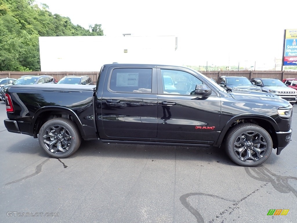 Diamond Black Crystal Pearl 2023 Ram 1500 Limited Red Edition Crew Cab 4x4 Exterior Photo #146317838