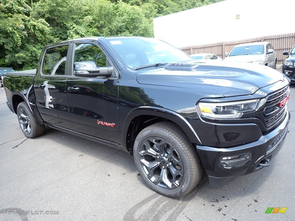 Diamond Black Crystal Pearl 2023 Ram 1500 Limited Red Edition Crew Cab 4x4 Exterior Photo #146317859