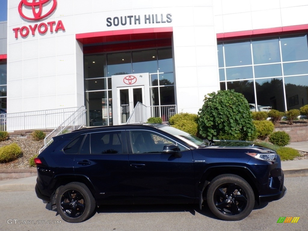 2019 RAV4 XSE AWD Hybrid - Blueprint / Black photo #2