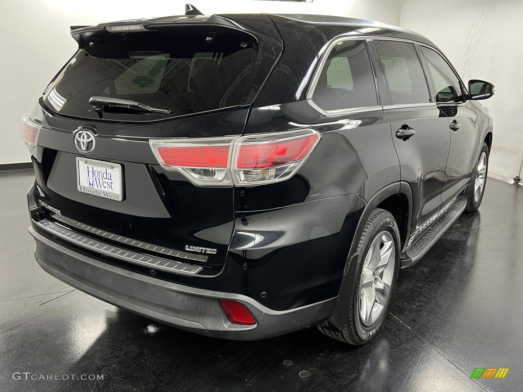 2016 Highlander Limited - Midnight Black Metallic / Black photo #7