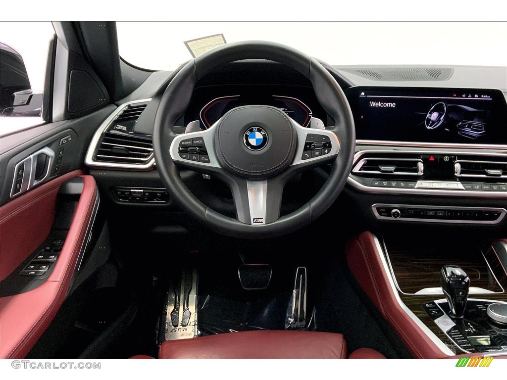 2021 BMW X6 sDrive40i Tacora Red Dashboard Photo #146319539