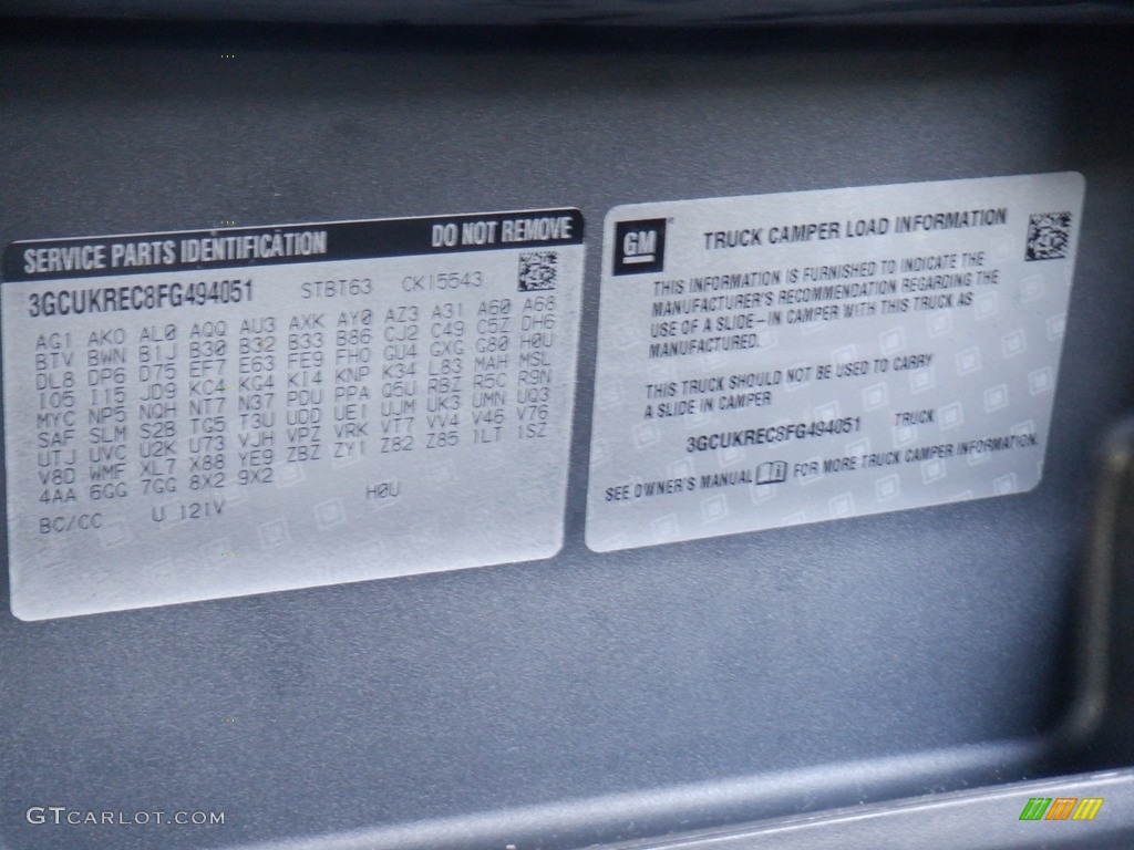 2015 Silverado 1500 LT Double Cab 4x4 - Tungsten Metallic / Jet Black photo #42