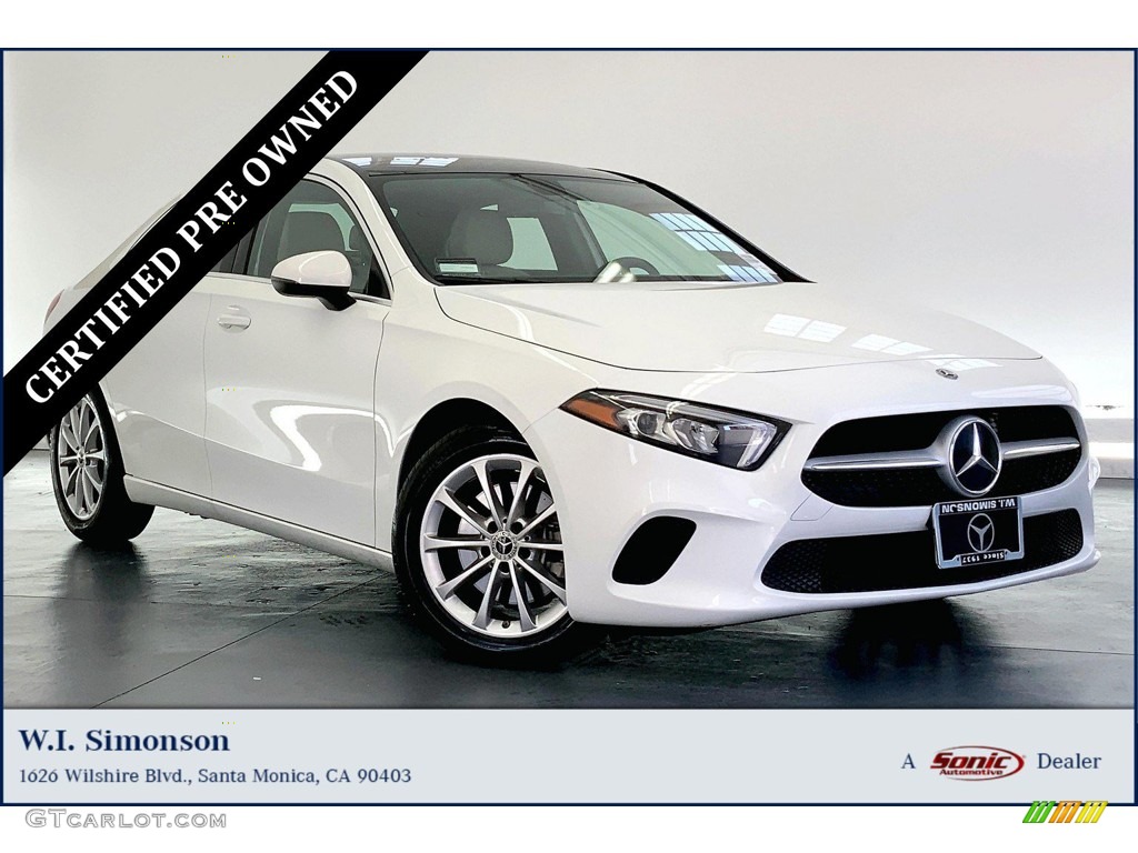 2020 A 220 Sedan - Polar White / Macchiato Beige photo #1