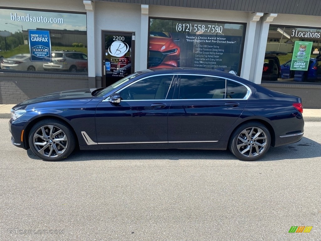 2017 7 Series 750i xDrive Sedan - Imperial Blue Metallic / Canberra Beige photo #1